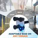 Walking Cane for Men & Women - Walking Stick for Seniors with Autonomous Standing Base - Foldable, Adjustable, Collapsible Canes with Freely Rotating Base and Soft TPR-Coated Handle