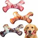 Tough Dog Chew Toys for Aggressive Chewers, 3 Pack Bone Dog Toy,Almost Indestructible Nylon Dog Toys for Medium Large Breed,Bacon Flavor