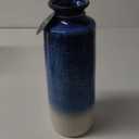 Mikasa Blue and White Ceramic Vase, Use to Display Faux or Dried Flowers, 5.9x5.9x15.7 Inch