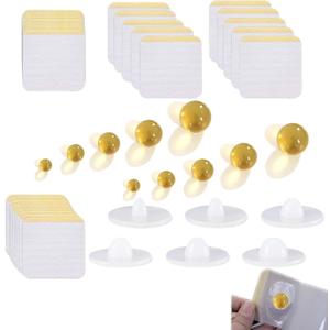15PC Round Ball-Shaped Belly Button Plug Belly Button Shaper Post Tummy(10 Different Sizes) and 30pc Breathable Belly Button Patch