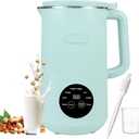 8-in-1 Automatic Soy Nut Milk Maker,40oz Soy Milk Maker for Homemade Almond,Oat,Soy Milk,Rice Paste,Complementary Food,Juice,Milk Maker Machine with Delay Start/Keep Warm/Self Clean/Boil Water (Green)