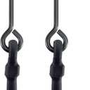 180 Lbs Real Heavy Duty Bungee Cords with Rust Resistant Steel Hooks, 120 Inch Black Bungee Straps with 2X Stretch & UV Protection, Perfect for Camping, Tarps, Tent, Bike, Luggage (2 Pcs)