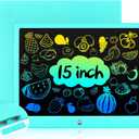Toys for 3 4 5 6 7 8 Years Old Boys Girls, LCD Writing Tablet 15 Inch Doodle Board, Electronic Drawing Pads Drawing Tablet, Educational Birthday Gift for 3-6 Years Old Kids Toddler (Blue)
