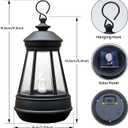 4 Pack Mini Solar Lantern Lights Replacement Parts for Outdoor Statue,Waterproof Solar Hanging Lights Decorative Garden Decor, Warm White