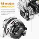 New Alternator fit for Chevy Malibu 2008-2012 3.6L(Fit LTZ LT only), Saturn Vue & Aura 3.6L 08-09, Equinox V6 3.6L 08-09 13-16, Pontiac Torrent 3.6L 08-09, GMC Terrain 3.6L 2013-2016
