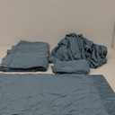 Bedsure Queen Sheet Set Mineral Blue Bundle Cooling Pillow Cases Queen Washed Blue
