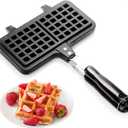 Dicunoy Non-stick StoveTop Waffle Maker, 8" Portable Aluminum Pan for Sandwich Toaster, Breakfast