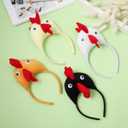 SAFIGLE 4Pcs Chicken Headband Set Party Headdress Hairband for Adults and Kids Masquerade Festival Accessories 9.45X4.72 Inch