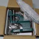 QWORK Heavy Duty Hand Press Eyelet Grommet Machine Punch Tool Kit  3 Size Dies (#0#2#4) & 1500 Pcs Silver Grommets for Banner, Canvas & Leather Work