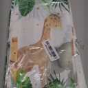 Jungle Safari Party Tablecloth Wild One Tablecloth Animal Print Table Cover Sage Green Baby Shower Decorations Zoo Plastic Table Cover for Boys Kids Birthday Decoration Supplies, 108 x 54 Inch (3 Pcs)