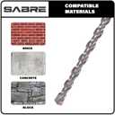 1 Inch x 12 Inch SDS Plus Rotary Hammer Drill Bit for Concrete | Carbide Tipped for Brick, Stone, and Concrete (1" x 10" x 12")
