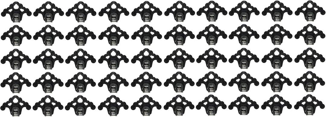 Plastic Roof Ice Guard Snow Guard Snow Stops for Standing Seam Metal Roofing - Multi-Color/Multi-Pack Listing (50, Black)