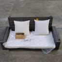 GZMR 2-person Grey and Off White Steel Outdoor Swing