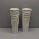 8 Pcs 11.8 Inch Tall Galvanized Flower Bar Buckets with Handles - Tin Metal Vase for Home Decor, Wedding Centerpiece, Table Decorations - Unbreakable Tall Vase for Fresh Flowers (White)