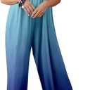 Womens Summer Casual Sleeveless Spaghetti Strap Boho Wide Leg Jumpsuits Rompers Dressy 2025 Trendy Outfits Clothes