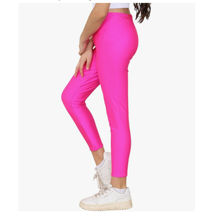 Loxdonz Girls Athletic Leggings Kids Dance Workout Running Yoga Pants Ballet Gymnastics Tights, Small