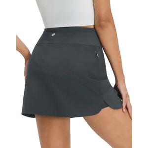 M MAELREG High Waisted Tennis Skirts for Women Stretchy Athletic Skirts for Pickleball Mini Lined Golf Casual Skort Dark Grey