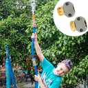 Hourleey Garden Hose Repair Kit, 2 Sets Aluminum Alloy Garden Hose End Mender, Male and Female Water Hose Repair Fittings, Fit 5/8" and 3/4" Connector, with 4 Extra Hose Washers