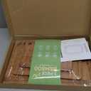 Bamboo Cutting Board for Kitchen, 3-Piece Set with Juice Grooves, Side Handles & Non-Slip Mats  Durable Bamboo Chopping Board for Meat, Vegetables and Fruits (Carbonized brown)