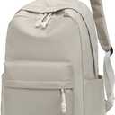 School Backpack for Teen Girls Women Laptop Backpack College Bookbags Middle School Travel Work Commuter Back Pack (Grayish Brown)