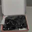 REECHO 20" 1-Pack 3/4 Full Head Curly Wave Clips in on Synthetic Hair Extensions HE008 Hairpieces for Women 5 Clips 4.5 Oz per Piece - Black brown