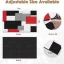 Arttown Coffee Mat for Countertops, Red Black White Grey Modern Dish Drying Mat 2 Pcs for Kitchen Bar Accessories, Fit Under Coffee Maker Espresso Machine Dish Rack Hide Stain Rubber 12x19in