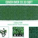 Grooy Artificial Boxwood Roll Panels,40"x 120"(33.33 sq.ft) UV-Anti Faux Ivy Leaves Privacy Fence Screen Grass Wall Roll Panels for Indoor Home Decor and Outdoor Garden Backyard