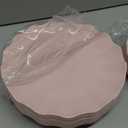 LIYH 24 Pcs Pink Plates Reusable, Pink Plastic Scalloped Plate Durable and Dishwasher Safe,Baby Shower Plate, Light Weight Daisy Plastic Wavy Plates for Wedding Party Birthday (24(12 Guests))