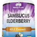 NaturaLife Labs Sambucus Elderberry Capsules – with Vitamin C & Zinc – Immune Support Supplement – 90 Vegan Capsules – Non-GMO & Gluten-Free, Exp Date: 06/2028