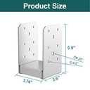SPACEEUP 4x4 Post Base 2 Pcs, Internal 3.5" x 3.5" Post Anchor Adjustable Post Base Stainless Steel Concrete Post Anchor for Pavilion Deck Railing Support Decorative Anchor Plate