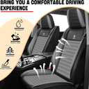 Car Seat Cover Fit for Toyota Corolla 2009-2026 Full Coverage Nappa Faux Leather Car Seat Protector,Auto Anti-Slip Waterproof Easy to Install, Fashion Interior Accessories(Full Set,Black&Gray)