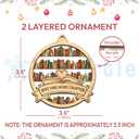 2 x Hyturtle Christmas Just One More Chapter Suncatcher Ornament Tree Decorations, Gifts for Reading Lovers Bookworm Librarian (Bookomc)