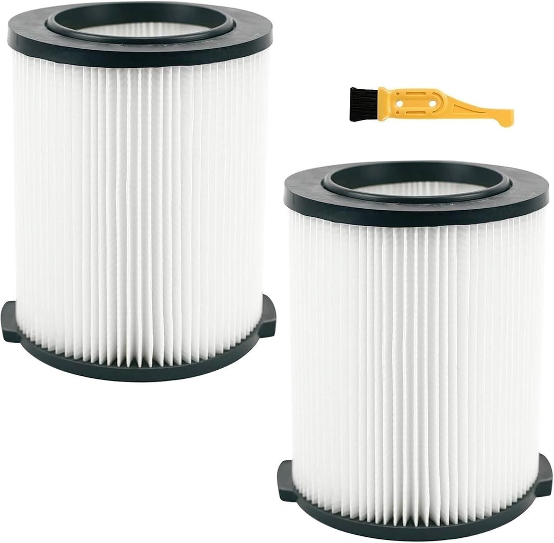 2 Pack VF4000 Filter for Ridgid Vac Wet Dry 5-20 Gal, Fit for Husky Vacuums 6-9 Gal WD5500 WD0671 RV2400A RV2600B WD06700 WD09450, Washable and Reusable VF4000 Filter