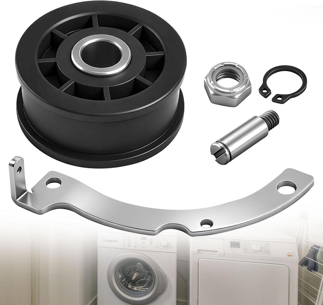 D516792 Dryer ldler Pulley Compatible with Spe-ed Queen Dryers, W/Idler Lever Bbs & Wheel D510158, 510158, TU21432, 500269, 4930957, AP6839079