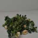Der Rose 2Pack 13Ft Artificial Eucalyptus Flower Garland with Fake Rose Flower Vine Seeded Eucalyptus Leaves Greenery Garland for Wedding Table Backdrop Party Centerpiece Room Decor (Champagne)