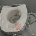 Medline 5" Elongated Raised Toilet Seat, with Lock and Removable Padded Arms- A Medical Seat for Seniors, Elderly, Adults, or Post-Surgery Recovery, 1 Ct.