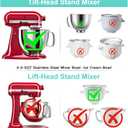 2 x Silicone Bowl Cover for KitchenAid 4.5-5 Quart Tilt-Head Stand Mixers