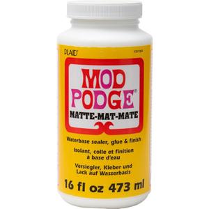 Mod Podge Matte Sealer, Glue & Finish: All-in-One Craft Solution- Quick Dry, Easy Clean, for Wood, Paper, Fabric & More. Non-Toxic - Craft with Confidence, Made in USA, 16 oz., Pack of 1