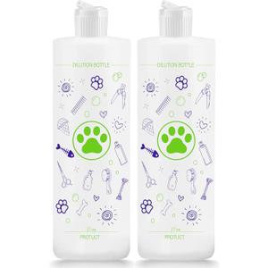 2 Pack Pet Shampoo Dilution Bottles, Specialties Mixing Bottle for Concentrated Dog Shampoo and Conditioner Grooms (2)