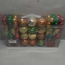 92ct Christmas Tree Decoration Set - Shatterproof Christmas Baubles with Strings for Wreath, Garland & Party Decoration, Red-Green