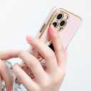 Compatible with iPhone 12 Pro Max Case Cute 3D Astronaut Stand Design Camera Protection Shockproof Soft Back Cover for Apple iPhone 12 Pro Max Phone Case Pink