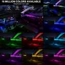 Dreamcolor Acrylic Interior Car LED Strip Light with Wireless APP, RGB 6 in 1 with 175 inches 593 LEDs Fiber Optic Strip Lights for Car, Dynamic Chasing Music Sync Neon Car Ambient Lighting Kits