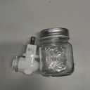 Vintage Mason Jar Plug in Night Light with On Off Switch, 2-Pack 0.5W LED Night Lights Plug into Wall Socket, Farmhouse Nightlight with Mason Jar Lamp Shade for Adult Kids Room Bathroom Hallway