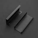 Ravinte 20 Pack Finger Pulls for Cabinets 80mm/3.15" Length Black Edge Pulls Matte Black Finger Cabinet Concealed Handles for Kitchen Drawer Tab Handle