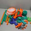 Marlrin Shooting Games Toys for Age 5 6 7 8 9 10+ Year Old Boys, Kids Toy Sports & Outdoor Game with Moving Shooting Target & 2 Popper Air Toy Guns & 24 Foam Balls, Gifts for Boys and Girls