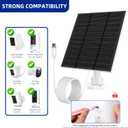Solar Panels for Ring Camera Outdoor (New Generation) 5W 5V Solar Panel Charger with USB-C&Plug for Spotlight Cam Plus&Stick Up Cam Pro.Waterproof IP65 360Adjustable 2M Cable (White, 1)