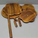 4 Tier Flower Shape Cupcake Stand, Wood Cupcake Tower Stand for 24 Cupcakes, Cupcake Holder Tiered Tray Stand, Cake and Cupcake Stand Combo Perfect for Wedding/Tea Party/Baby Shower Birthday