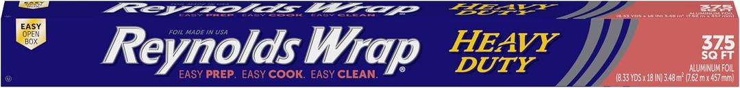 3 x Reynolds Wrap Heavy Duty Aluminum Foil, Heavy Duty Foil Aluminum Roll, Thick Foil for Added Strength, With Easy Open and Close Secure Tab, Extra Wide, 37.5 Sq. Ft.