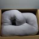 Sasttie Pregnancy Pillows for Sleeping, U Shaped Cooling Full Body Pillow with Removable Cover, Pregnant Women Must Haves, Maternity Essential, Light Grey (57 Inch)