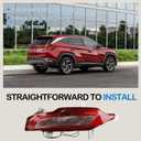 Driver Side Back Up Tail Light Compatible with Hyundai Tucson
for 2022-2024 Tucson SE/SEL/Limited/Essential/Preffered/Hybrid Models Rear Left Turn Signal Light 92405-N9000 HY2882107